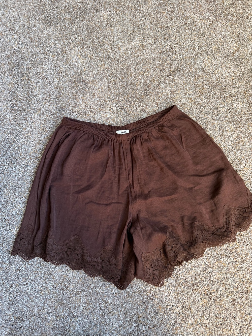 Aerie Night Out Satin Lace Boxer NWT